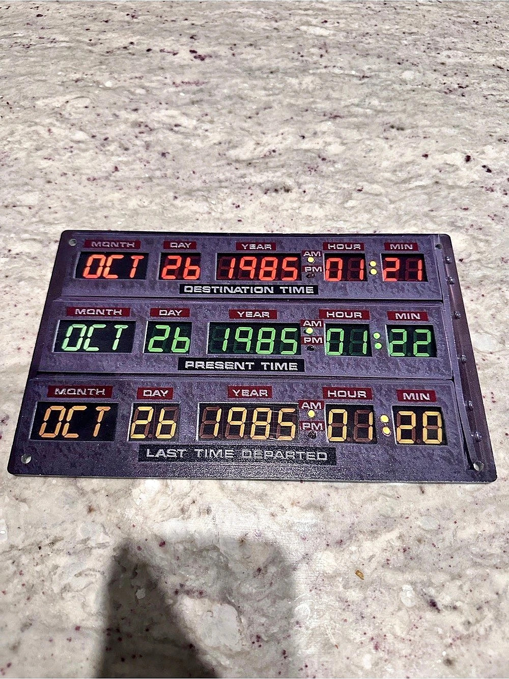 Rare Universal Studios Back to the Future Time Circuit Clock display collector